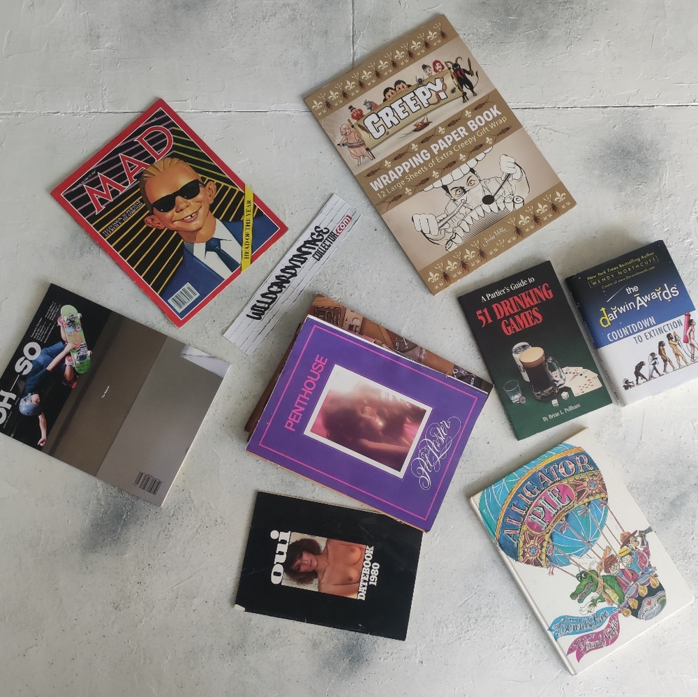 LOT OF 8 Funny unique Books / Magazines